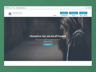 Unhoused humanity website